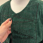 VTG Victor Costa Occasion Suede 100% Leather Blazer/Jacket Deep Green Photo 1