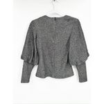 Hunter Bell Gray Silver Metallic Balloon Long Sleeve Knit Top Size XS Photo 5
