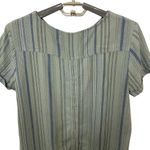 Cloth & Stone Anthropologie Green Striped Linen Blend Tunic Shirt Dress Size XS Photo 5