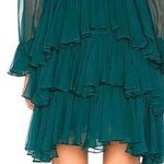 Cinq A Sept Elsa Dress in Everglade Cold Shoulder Ruffle Women’s Size 6 Green Photo 1