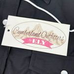 Black White Pearl Snap Shirt Cumberland Outfitters Ely Women's Western Large NEW Photo 4