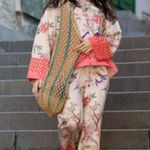 ZARA JUNGLE PRINTED PAJAMA-STYLE HIGH WAIST STRAIGHT LEG PANTS SIZE XS NEW Photo 3