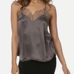 IRO NWT Paris Berwyn Silk Lace Trim Camisole Top Grey Gray 36 S Photo 1