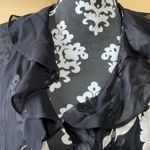 Jones Wear Black&White Floral Sheer Blouse Size 12 Photo 1