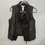 Liz Claiborne  Faux Leather Moto Vest Photo 1