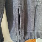Calvin Klein Zip Men’s Sweatshirt Gray Knit Jacket Mock Neck, side Pockets, Size M Photo 3