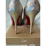 Christian Louboutin Pigalle 109 Lurex Flame Heels Size 37.5 Photo 6