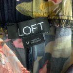 Loft Ann Taylor Bold Floral Easy Breezy Pull On Pants Size M Pockets Pink Green Photo 3