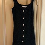 ZARA NWT Thread Dress Black Medium Sparkle Photo 0