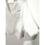 Tempo Paris Linen Top Made in Italy Dolman Sleeve Oversized White Size Large Photo 2