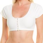 frankie's bikinis James White Ribbed Swim Top Photo 2