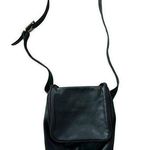 Hobo International Vintage 90s  Crossbody Purse Bag Black Leather Zip Long Strap Photo 0