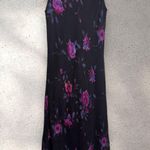 Jones New York Vtg Y2K Floral Rosette Silk Maxi Dress Asymmetric Handkerchief Fairy Goth Sz 12 Photo 0