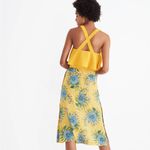 Madewell Silk Side-Button Skirt in Painted Blooms Photo 3