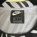 Nike  Zebra Print Long Sleeve Cropped Sweatshirt Pullover Top Black White M‎ Photo 2
