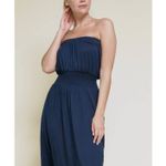 Ramy Brook Bamboo Tube Dress Knee Length Womens XS Blue Photo 2