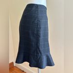 Geoffrey Beene  Black/Gray Blue Stripes Fit And Flare at Bottom Midi Skir… Photo 6