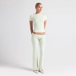 SKIMS  Cotton Jersey Foldover Pant in Spearmint, Size 2XL Photo 1