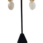 Dangle Earrings Two Pairs Cream Gold Photo 0