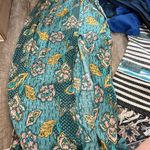 MINKPINK  Turquoise Floral Slit Maxi Skirt size M Photo 12