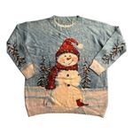 Boutique Snowman Holiday Christmas sweater red cardinal very soft Extra Large Photo 0