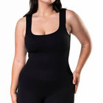 NWT HeyShape Square Neck Shapewear Jumpsuit in Brown Sz‎ Large Black Photo 0