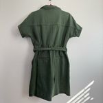 Ma Cherie Short Sleeve Belted Romper in Green Small Photo 7
