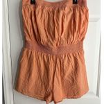 Lovers + Friends Olympia Romper in Peach Size L Vacation Cotton Beach Photo 1