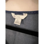 Est.1946 size large scalloped edge with embroidery denim colored dress Blue Photo 4