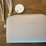 “Heather” Wristlet Clutch Pouch NWT Heather Engraved Pink Photo 3