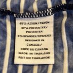 Neon Buddha blue white striped knit top size small Photo 6