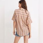 Madewell Courier Stripe Button Back Short Sleeve Shirt Photo 1