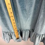 LC Lauren Conrad Lauren Conrad XL Blue Velvet Smocked Ruffle Mini Dress Fairy Coquette Romantic Photo 5