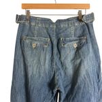 Anthropologie Pilcro and the Letterpress Cropped Wide Leg Pleated Blue Jeans 28 Photo 6