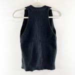 Madewell Cutaway V-Neck Button-Front Knit Sweater Vest Black Small Photo 2