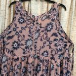 Torrid Pink Floral Lace-Up Chiffon Tiered Tank Top Photo 6