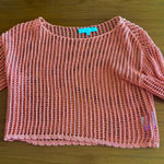 Orange crochet layering/swimsuit coverup top Pink Size XS Photo 0