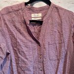 Houndstooth Purnell Shirt Womens Medium Red White  Long Sleeve Button Front Photo 1