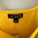 J.Crew  Marigold Yellow Ribbed Ruffle Strap Tank Top NEW Photo 4