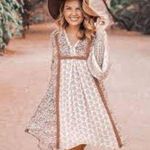 Knox Rose  dusty pink boho mini dress Photo 0