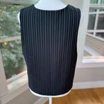 Vintage 90’s Love Lies Black Patchwork Menswear Pinstripe Vest Size Small Photo 2