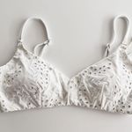 Seafolly [ Australia] White Eyelet Embroidered Costa Bella Bikini Top NWT US 10 Photo 4