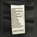 James Perse Sandifer Blouse Long Sleeve Faux Wrap Black 0 XS Whimsigoth Classic Photo 8