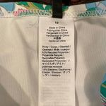 J.Crew  Floral Bandeau Swimsuit size 12 Blue Multi Removable Halter Photo 6