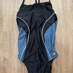Speedo  PowerFlex Eco Black & Blue One Piece Swimsuit Size 8/34 Women's Photo 0