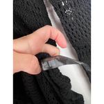 Anthropologie Women's Long Sleeve Open Knit Tunic Length Sweater Black Sz M Photo 4