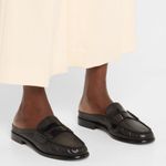 Jenni Kayne  Cordovan Penny Loafer Mule Slides Sz 40 Photo 1