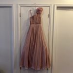 Mac Duggal  49252 Pink Iridescent One Shoulder Rosette Gown Size 2 NWT Photo 7