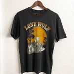 Chaser NWT Womens T Tee Shirt Vintage Black Lone Wolf Short Sleeve Size Small Photo 0