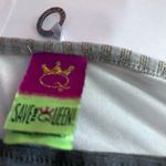 Save The Queen Long Sleeve Metallic Stripe Fringe Dress Greige Women's Small Photo 7